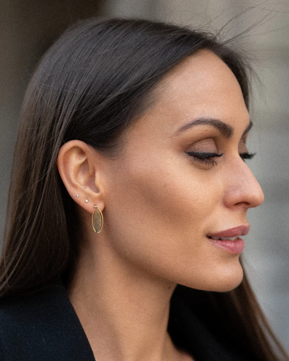 Grav Feather 2 Arany 14K Fülbevaló