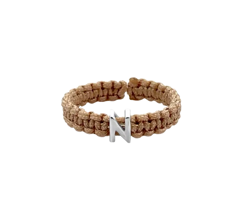 GRAV Macrame Letter ABC Fonalas Gyűrű