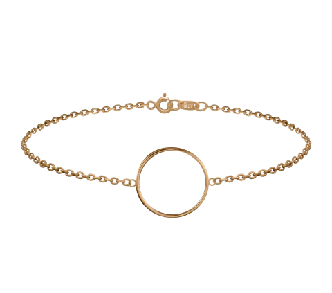 Grav Contour Circle Arany 14K Karkötő