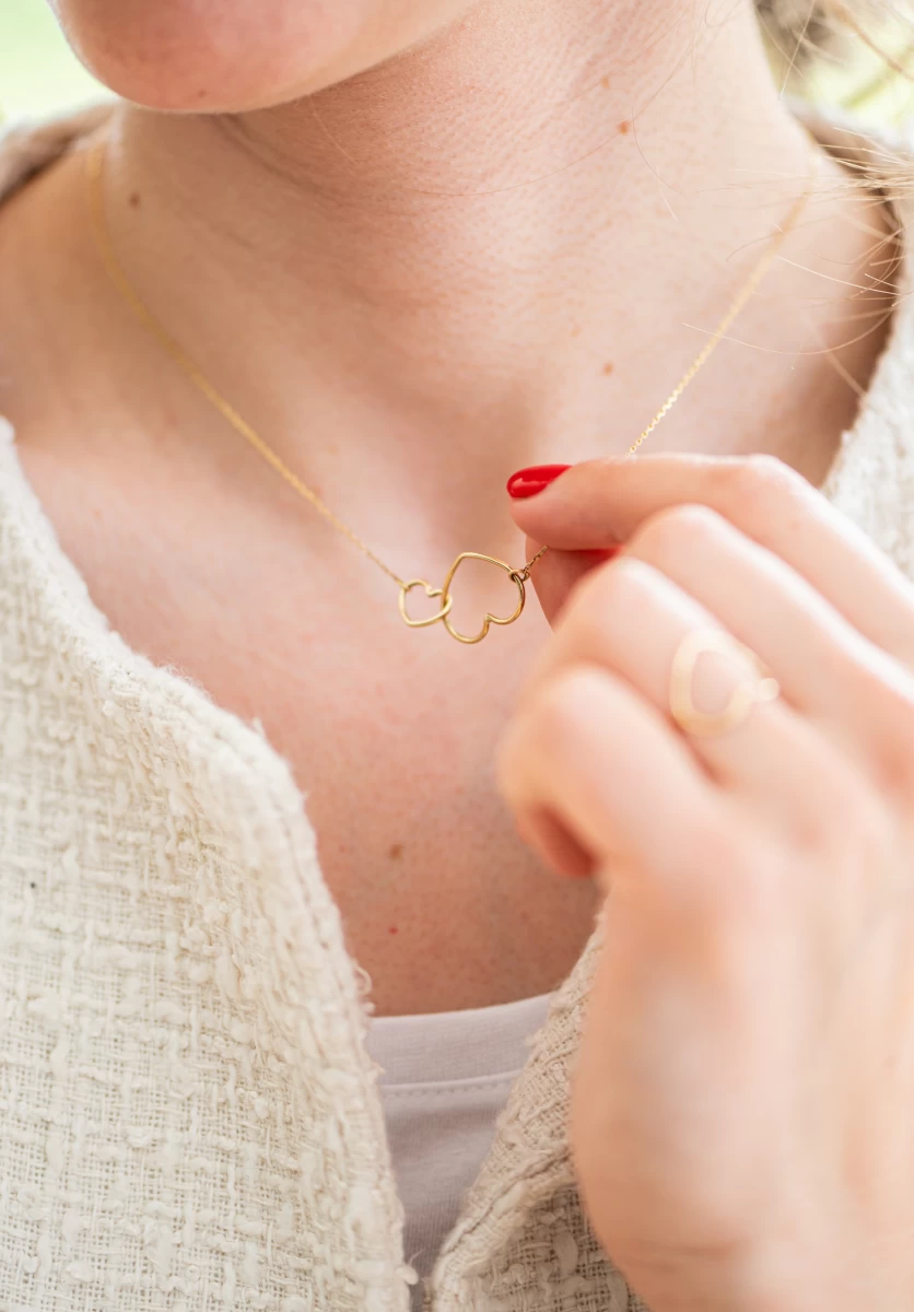 Grav Double Heart Ezüst 925 Nyaklánc