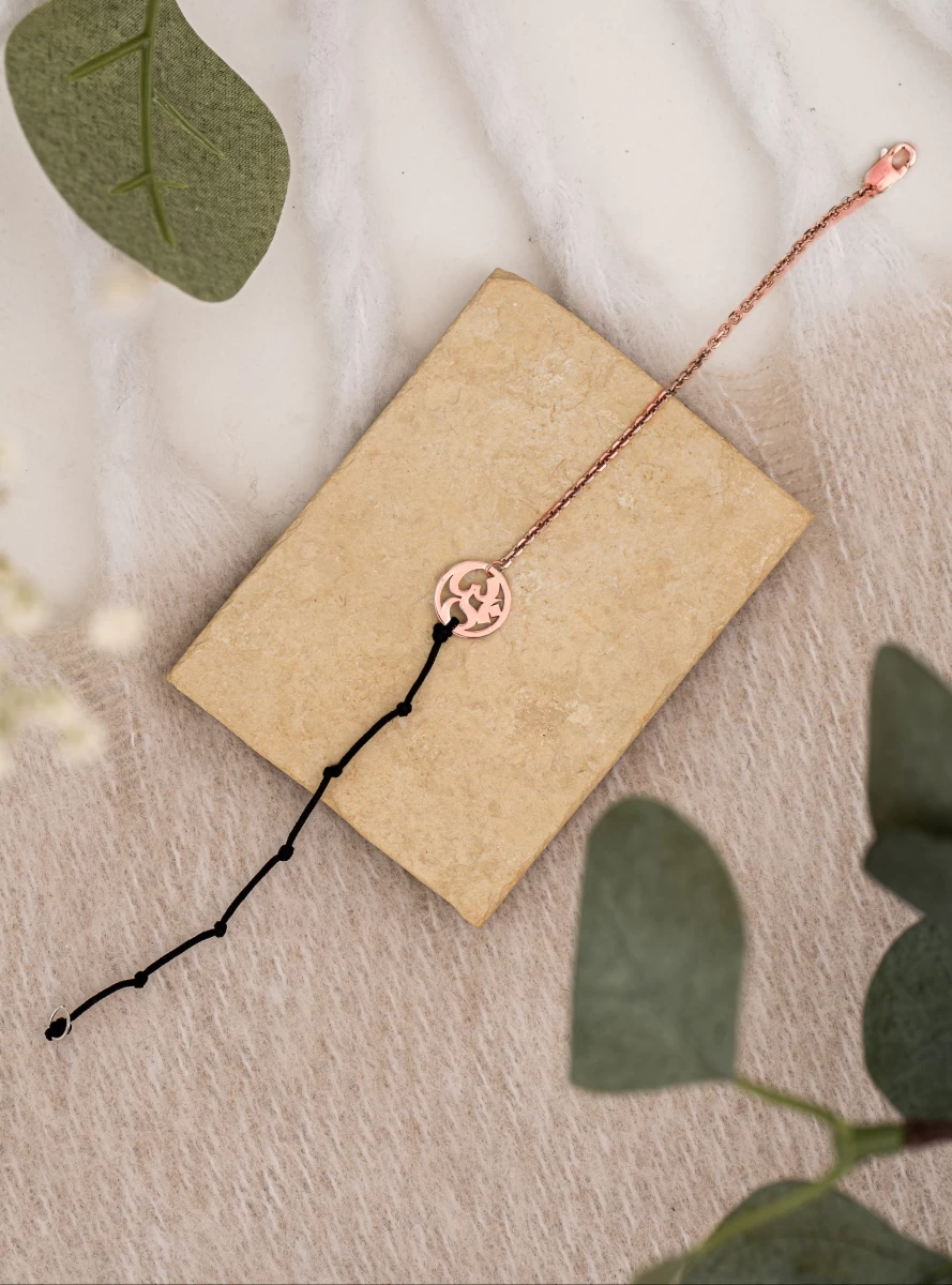 AUM Kabbala Vörös Arany 14K Karkötő