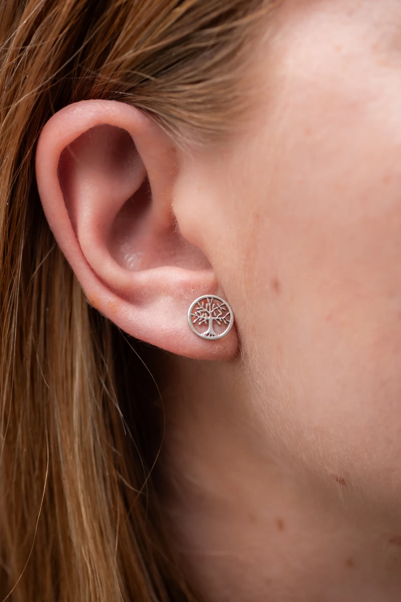 Grav Tree Of Life Ezüst Fülbevaló