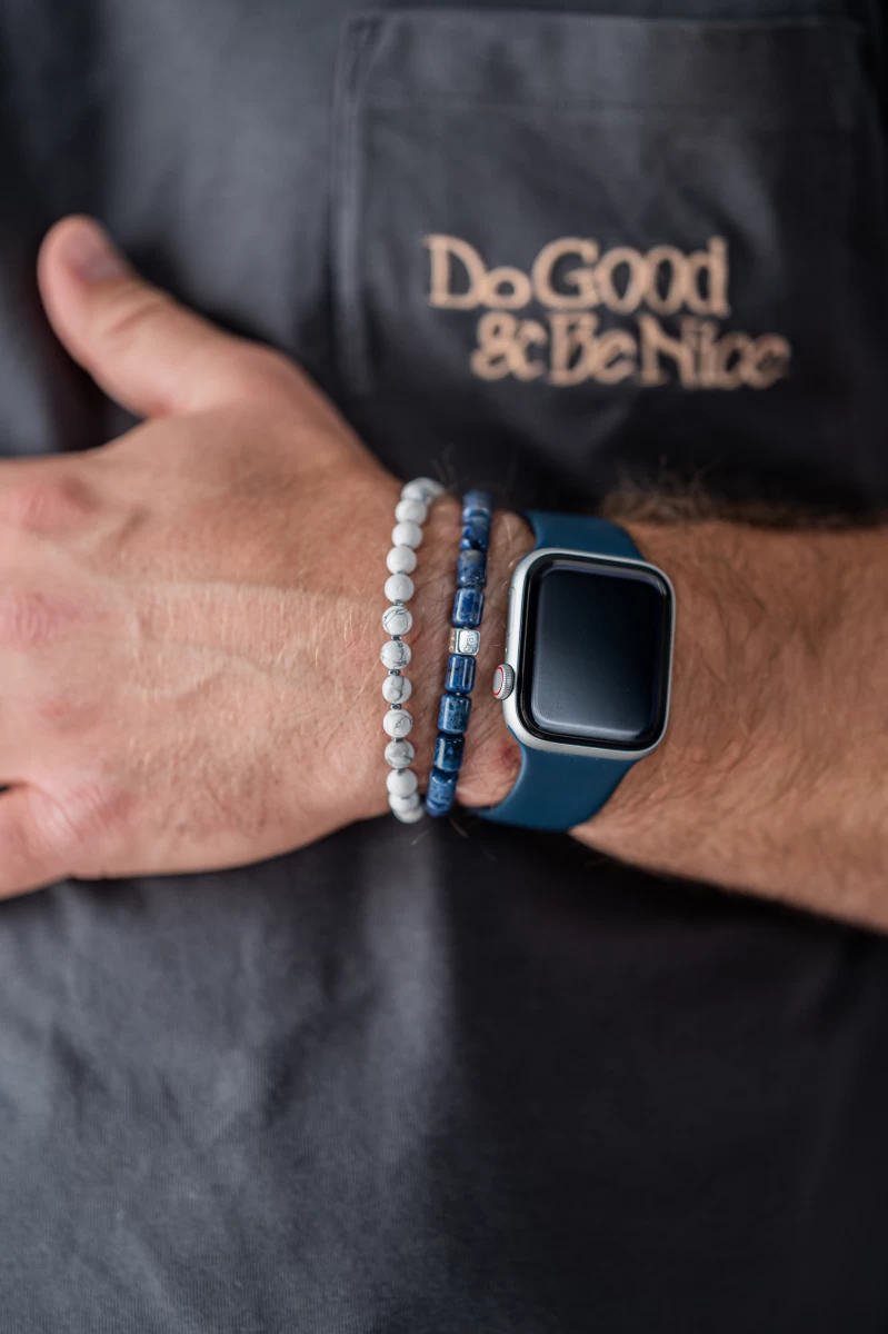 Dumortierit Ásvány Ezüst 925 Karkötő