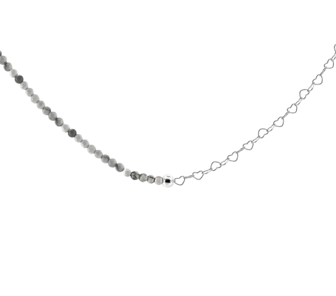 GRAV Saona Heart Moonstone Ezüst 925 Nyaklánc