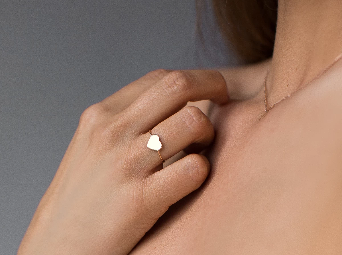 Grav Heart Ezüst 925 Gyűrű (Gravírozható)