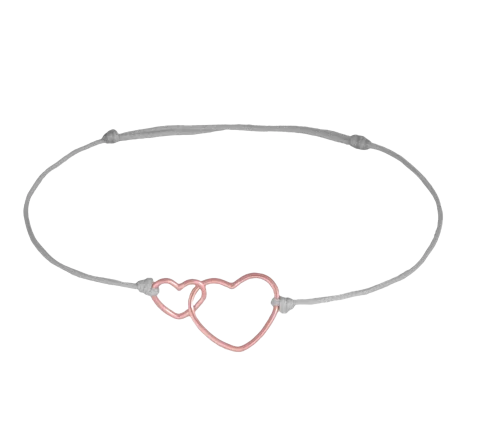 Grav Double Heart Arany 14K Karkötő