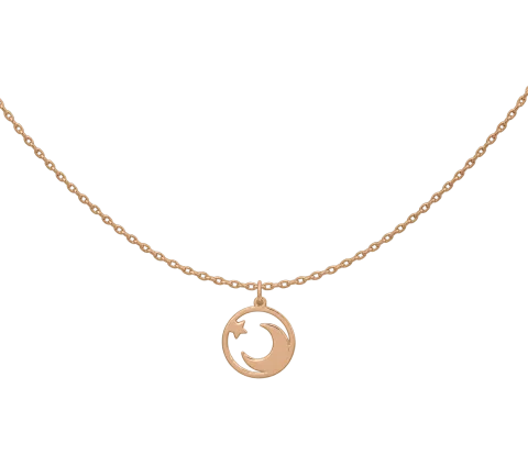 GRAV To The Moon Contour Arany 14K Nyaklánc
