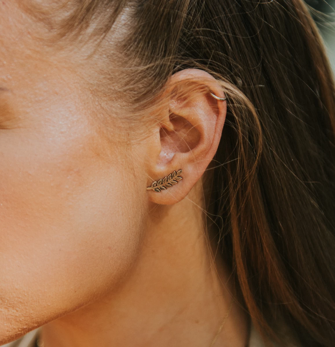 Grav Leaf Ezüst Fülbevaló