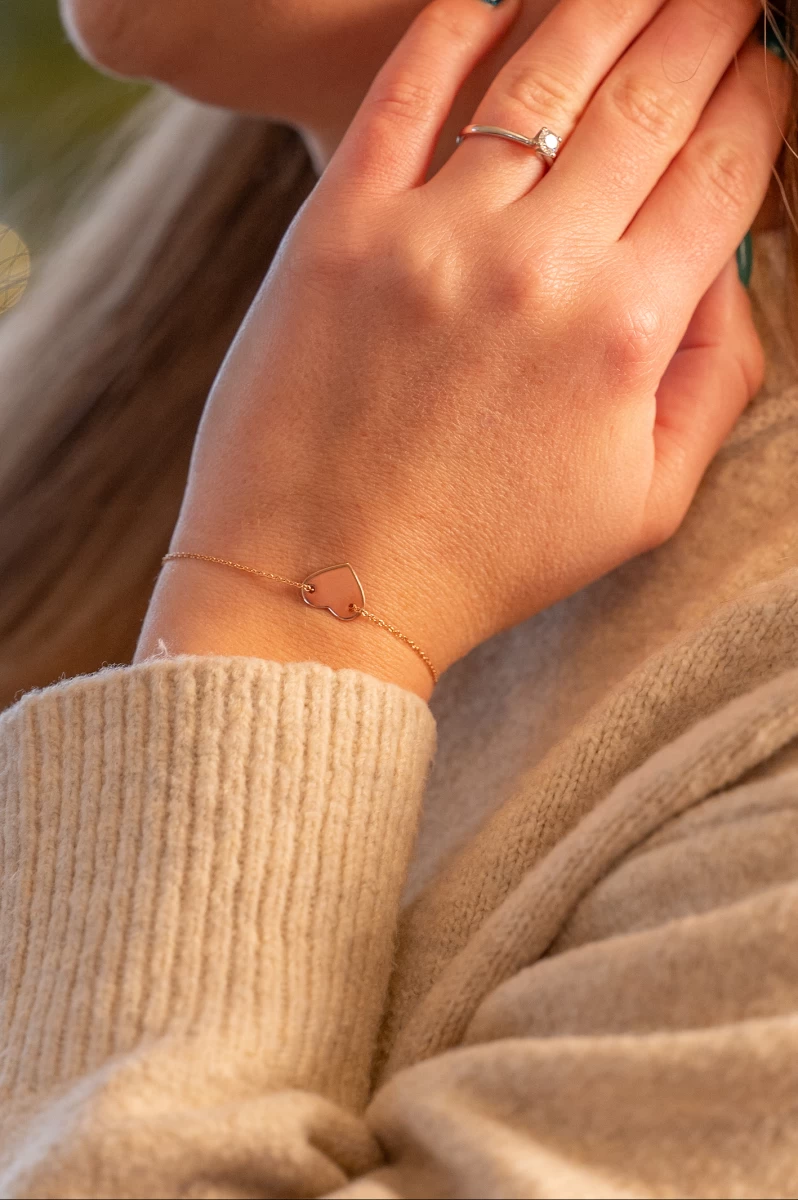 Grav Heart Arany 14K Karkötő