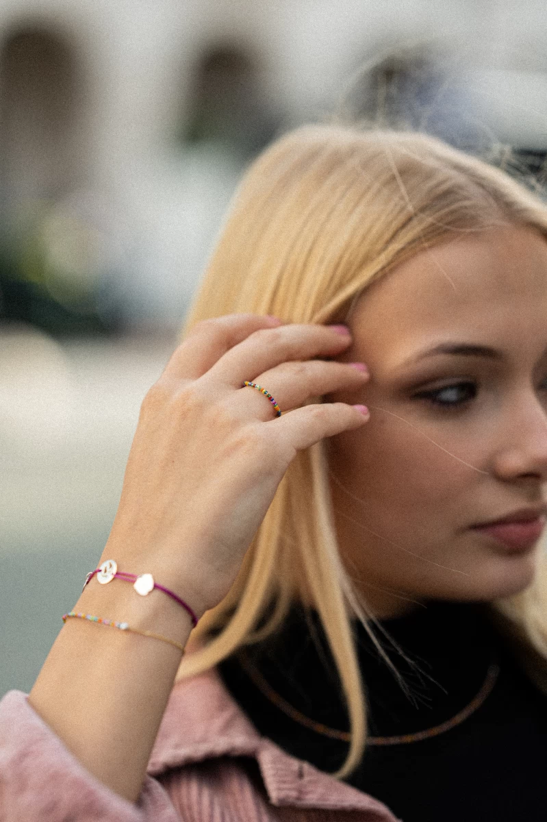 Színes Gyöngy Gyűrű