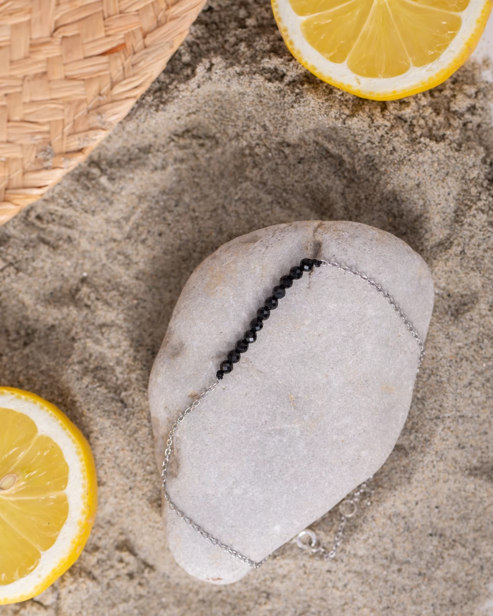 Spinell Ásvány Ezüst 925 Bokalánc