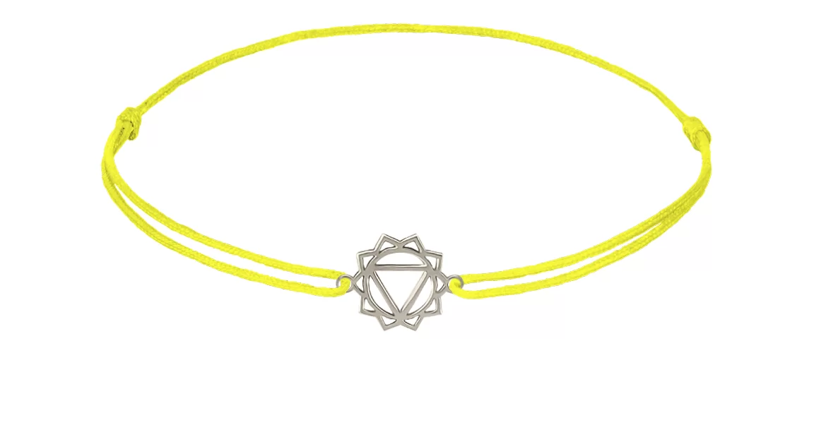 GRAV Karkötő Napfonat Csakra Kontúr Fehér Arany 14K